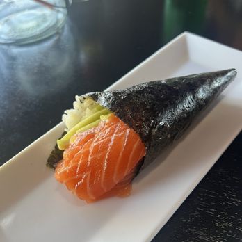 Sushi Kingdom - Salmon Hand-roll - Sushi Bars Near Me - Ontario, California Sushi Kingdom - Salmon Hand-roll - Sushi Bars Near Me - Ontario, California