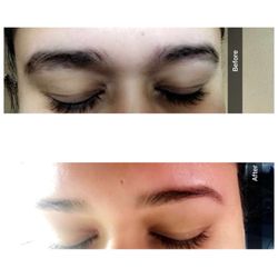 Moonlight Skin Care - Before and After pictures of my brows. Maryam shaped them perfectly and always makes me feel beautiful. I highly recommend her.