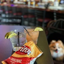 Park Lane Lounge - Hendricks Club Soda ($13), Goose Grapefruit ($13), Fritos ($2)