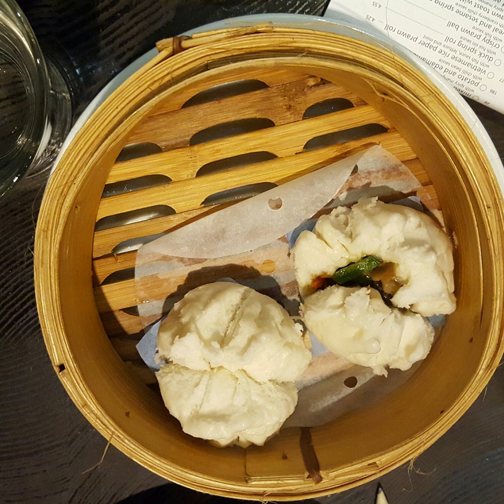 Ping Pong - Four mushroom buns. (It came like that, we didn't start eating at it before the pic was taken) - Dim Sum Near Me - London, XGL Ping Pong - Four mushroom buns. (It came like that, we didn't start eating at it before the pic was taken) - Dim Sum Near Me - London, XGL