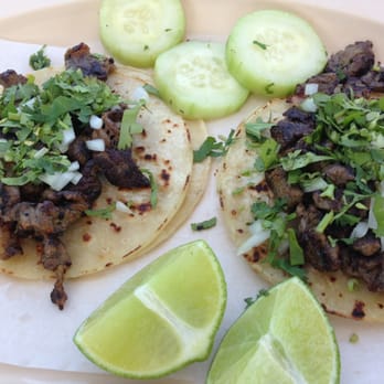 Los Aguachiles - Steak taco's, onion & cilantro - Food Trucks Near Me - Columbus, Ohio