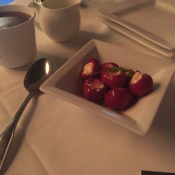 Moonstones - Goat cheese stuffed peppadews with organic honey. Amazing. - Live/Raw Food Near Me - Chelmsford, Massachusetts