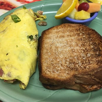 The R's Diner - 3 egg omelet with fruit cup (instead of potato or pancakes) VG!! - Breakfast & Brunch Near Me - Naples, Florida