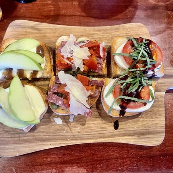 Cork & Craft - Brushetta sampler - New American Near Me - Chandler, Arizona