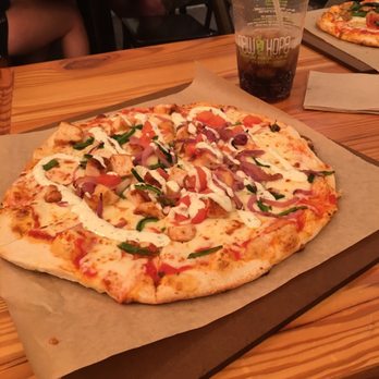 Snap Custom Pizza - Custom pizza topped with cilantro crema - Pizza Near Me - Bryn Mawr, Pennsylvania Snap Custom Pizza - Custom pizza topped with cilantro crema - Pizza Near Me - Bryn Mawr, Pennsylvania