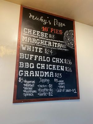 Menu photo 1 Micky's Pizza North Kingstown, RI Menu photo 1 Micky's Pizza North Kingstown, RI