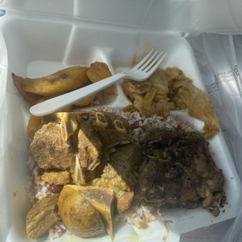 Barrington's Jamaican Kitchen - I got half / half " jerk chicken/ goal curry " with Pepsi cola . $14.10 after tax - Caribbean Near Me - Bakersfield, California Barrington's Jamaican Kitchen - I got half / half " jerk chicken/ goal curry " with Pepsi cola . $14.10 after tax - Caribbean Near Me - Bakersfield, California
