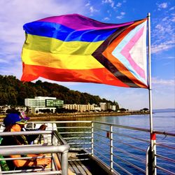 West Seattle Water Taxi - Water Ferry flying Pride Flag