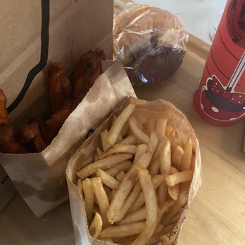 Nice Burger - Sweet potato fries and friend fries - Vegan Near Me - Stanton, California