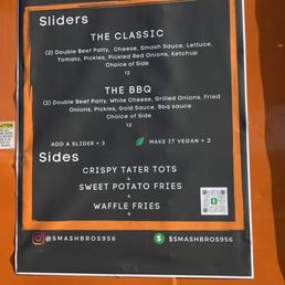 Exterior outside entrance of Smash Bros 956 - Soft opening menu - Brownsville, Texas Exterior outside entrance of Smash Bros 956 - Soft opening menu - Brownsville, Texas