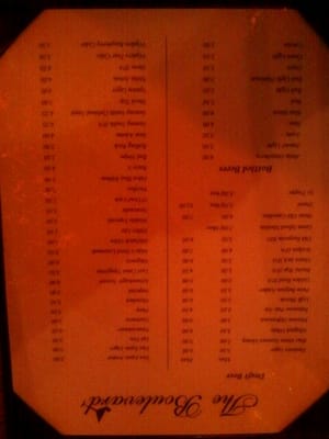 Menu photo 8 The Boulevard Costa Mesa, CA