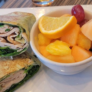 Siena Cafe - Roasted Turkey Wrap with fruit - Breakfast & Brunch Near Me - Irving, Texas