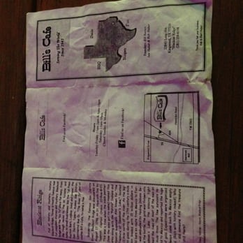 Bill's Cafe - Menu0 - Burgers Near Me - Humble, Texas