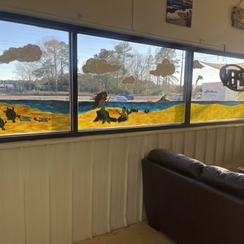 Makai Brewing Company - Mural inside the front window - Breweries Near Me - Ocean Isle Beach, North Carolina