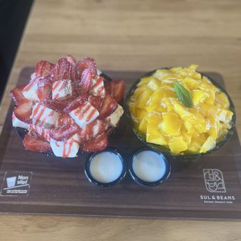 Sul & Beans - Strawberry Cheese Bingsoo and Fresh Mango Bingsoo - Desserts Near Me - Las Vegas, Nevada Sul & Beans - Strawberry Cheese Bingsoo and Fresh Mango Bingsoo - Desserts Near Me - Las Vegas, Nevada