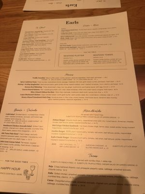 Menu photo 1 Earls Kitchen + Bar Nashville, TN Menu photo 1 Earls Kitchen + Bar Nashville, TN