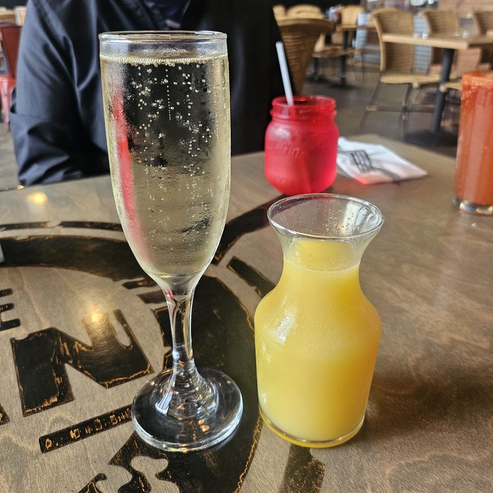 The Pan - How cute is this kettle?! Unlimited mimosas just hit different when they're poured like this! #BrunchVibes #MimosaMagic - Breakfast & Brunch Near Me - Lomita, California The Pan - How cute is this kettle?! Unlimited mimosas just hit different when they're poured like this! #BrunchVibes #MimosaMagic - Breakfast & Brunch Near Me - Lomita, California