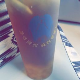 Rose oolong tea w/ mango boba