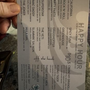 Off The Hook Sushi - HH menu - Sushi Bars Near Me - South Lake Tahoe, California Off The Hook Sushi - HH menu - Sushi Bars Near Me - South Lake Tahoe, California