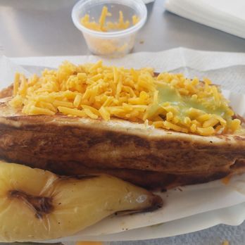 Ruiz Hot Dogs - Smothered mine in cheese - Hot Dogs Near Me - Tucson, Arizona