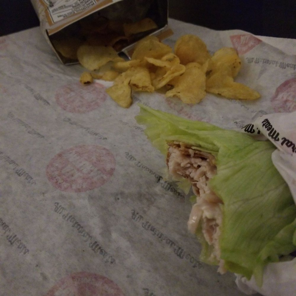 a sandwich and chips