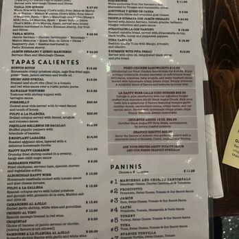 Happy Wine Calle Ocho - Menú - Tapas Bars Near Me - Miami, Florida Happy Wine Calle Ocho - Menú - Tapas Bars Near Me - Miami, Florida
