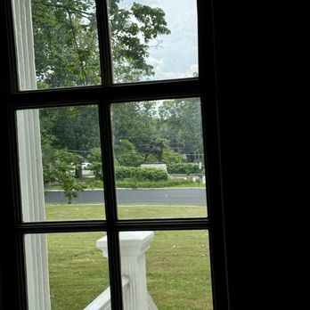 Washington’s Headquarters Museum - Looking out on Morris Ave and statue of George Washington - Museums Near Me - Morristown, New Jersey