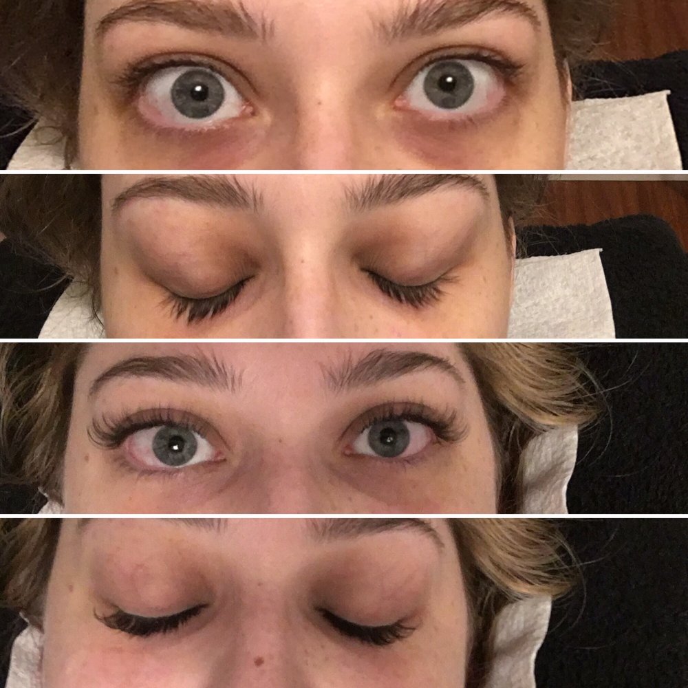Before and after lashes Before and after lashes