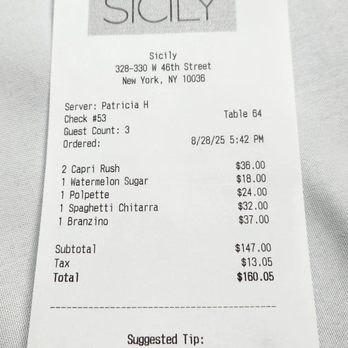 Sicily Osteria - 3 cocktails, 2 entrees, 1 appetizer - Sicilian Near Me - New York, New York Sicily Osteria - 3 cocktails, 2 entrees, 1 appetizer - Sicilian Near Me - New York, New York