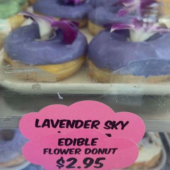 Dks Donuts & Bakery - Lavender Donut with edible flowers. - Donuts Near Me - Santa Monica, California