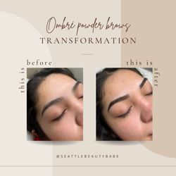Seattle Beauty Babe - Ombré powder brows, last 1-3 years. No-minimal pain. About 2-2.5 hrs service
