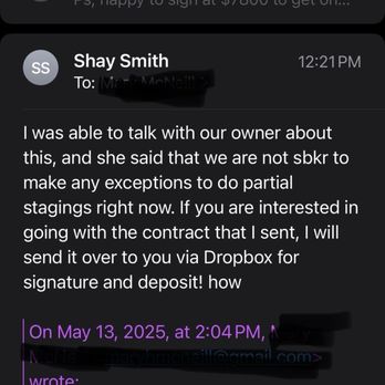 Tangerine Staging - Absolutely will not even schedule us without a contract for $7,800 for a partial stage of a home that is fully renovated - Home Staging Near Me - Oakland, California
