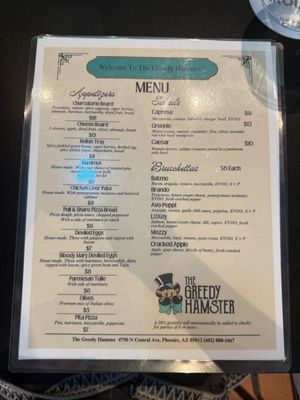 Menu photo 2 The Greedy Hamster - Phoenix Phoenix, AZ Menu photo 2 The Greedy Hamster - Phoenix Phoenix, AZ