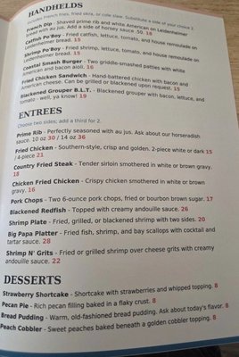 Menu photo 2 Big Mamas Panama City Beach, FL Menu photo 2 Big Mamas Panama City Beach, FL