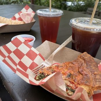 The Trails - americano, iced tea, quiche, and snakedog - Cafes Near Me - Los Angeles, California