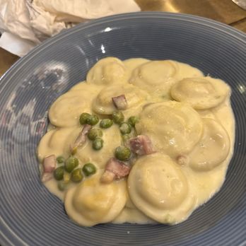 Ciccia Osteria - Bottoni (prosciutto potato filling, peas, and prosciutto) - Italian Near Me - San Diego, California