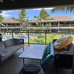 Pool view from rental property Pool view from rental property