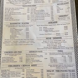 Dieter Brothers Restaurant - Menu
