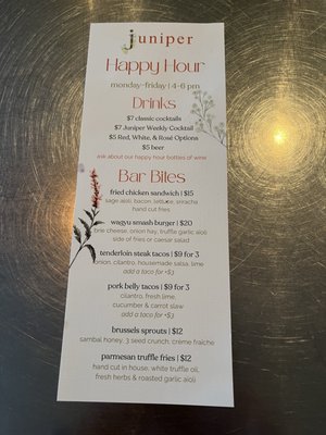 Menu photo 4 Juniper Tulsa, OK
