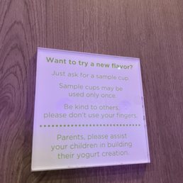 Sample sign - while employee refused to give us sample cups 12/6/25 Sample sign - while employee refused to give us sample cups 12/6/25