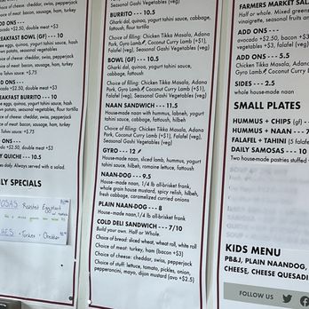 Red Truck  - Wall menu - Indian Near Me - Truckee, California