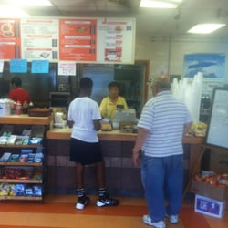 Kay's Diner - Right when you walk in the diner. The man in the yellow is half of the restaurant owner. His wife in the red is the other half.