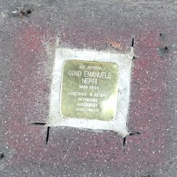 Stolpersteine - Gino Emanuele Neppi, arrested in 1943 and killed in Auschwitz
