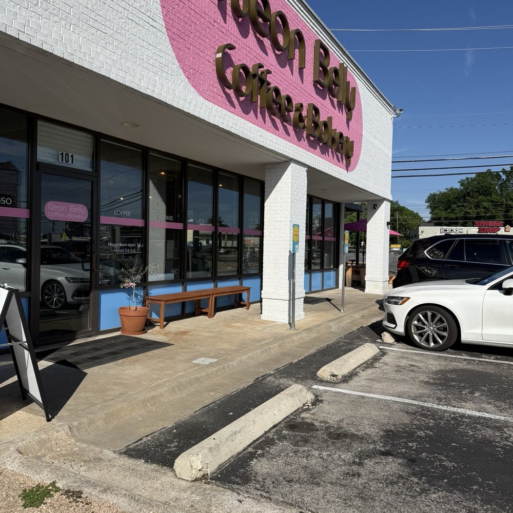Neon Belly Coffee & Bakery - Outside - Coffee & Tea Near Me - Austin, Texas Neon Belly Coffee & Bakery - Outside - Coffee & Tea Near Me - Austin, Texas