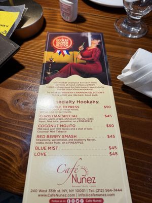 Menu photo 1 Cafe Nunez New York, NY Menu photo 1 Cafe Nunez New York, NY