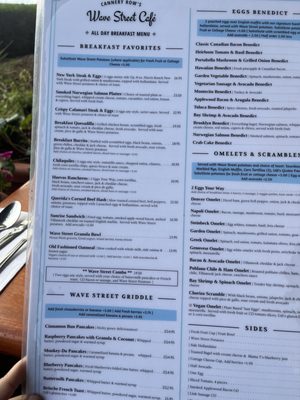 Menu photo 2 Wave Street Café Monterey, CA Menu photo 2 Wave Street Café Monterey, CA