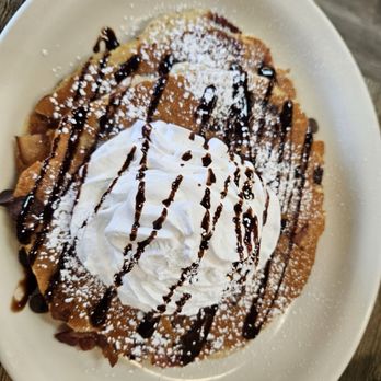 Diego's Farm - Bacon, chocolate chip pancakes with chocolate syrup and whipped cream - Breakfast & Brunch Near Me - Las Vegas, Nevada Diego's Farm - Bacon, chocolate chip pancakes with chocolate syrup and whipped cream - Breakfast & Brunch Near Me - Las Vegas, Nevada