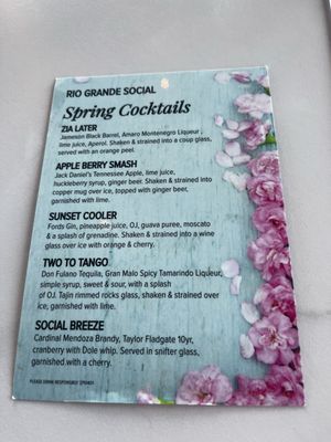 Menu photo 4 Rio Grande Social Albuquerque, NM