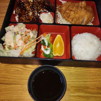 Kakaroto Japanese Restaurant - Beef Teriyaki and Pork To katsu Bento box - Japanese Near Me - Mountain View, California Kakaroto Japanese Restaurant - Beef Teriyaki and Pork To katsu Bento box - Japanese Near Me - Mountain View, California