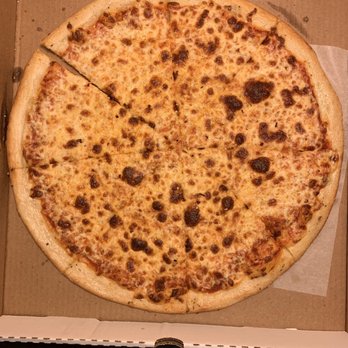 Concord Steaks - Overhead view of pizza. Too much burnt cheese. - Sandwiches Near Me - Chadds Ford, Pennsylvania Concord Steaks - Overhead view of pizza. Too much burnt cheese. - Sandwiches Near Me - Chadds Ford, Pennsylvania